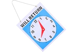 NIYANGLE Welcome PVC Door Board with Clock, Double-Sided Welcome Hanging Sign for Store Shop Home, Square