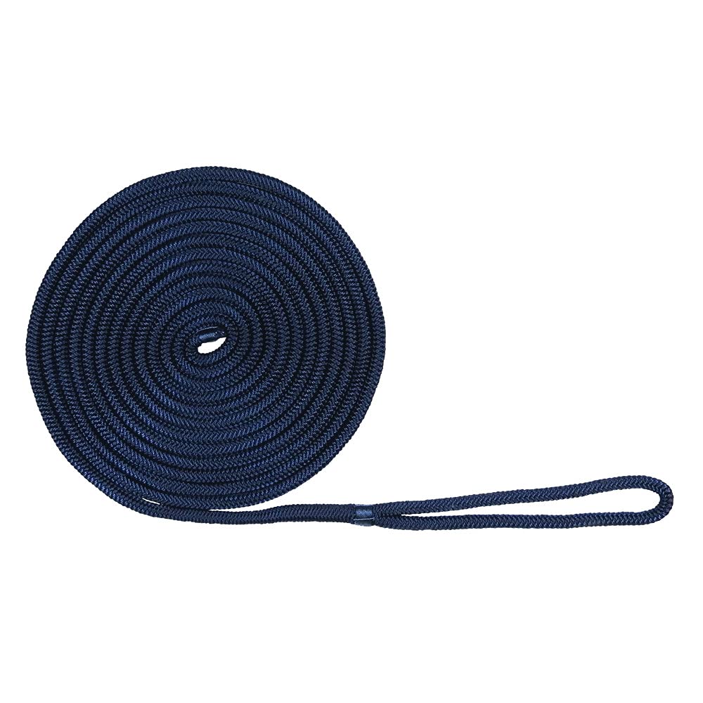 Extreme Max 3006.2945 BoatTector Double Braid Nylon Dock Line - 1/2" x 15', Navy