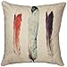 Decorbox Cotton Linen Decorative Throw Pillow Case Cushion Cover (Feathers) (16