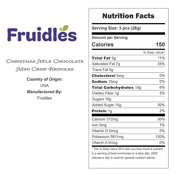 CHRISTMAS MILK CHOCOLATE MINI CRISP KRINGLES PARTY BAG FILLERS, INDIVIDUALLY WRAPPED FOILS, KOSHER CERTIFIED (HALF-POUND)
