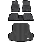 Wailtnb-Car Floor Mats & Cargo Trunk Liners Compatible for Kia K5 2021-2025 2026 (FWD Only) & Hyundai Sonata (FWD and Gas Only) 2020-2025 2026 All-Weather Rubber Mat Protection Black