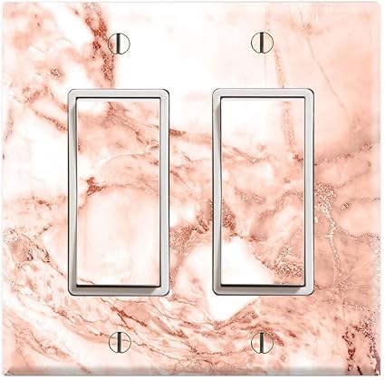 Graphics Wallplates Rose Gold Marble Background Print Double Rocker Gfci Wall Plate Cover Amazon Com