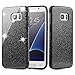 MEKO Galaxy S7 Edge Case, Shiny Sparkle Glitter Bling Case - Built-in Glitter Premium Firm Rubber Case [Scratch Resistant] for Samsung Galaxy S7 Edge- (Black)