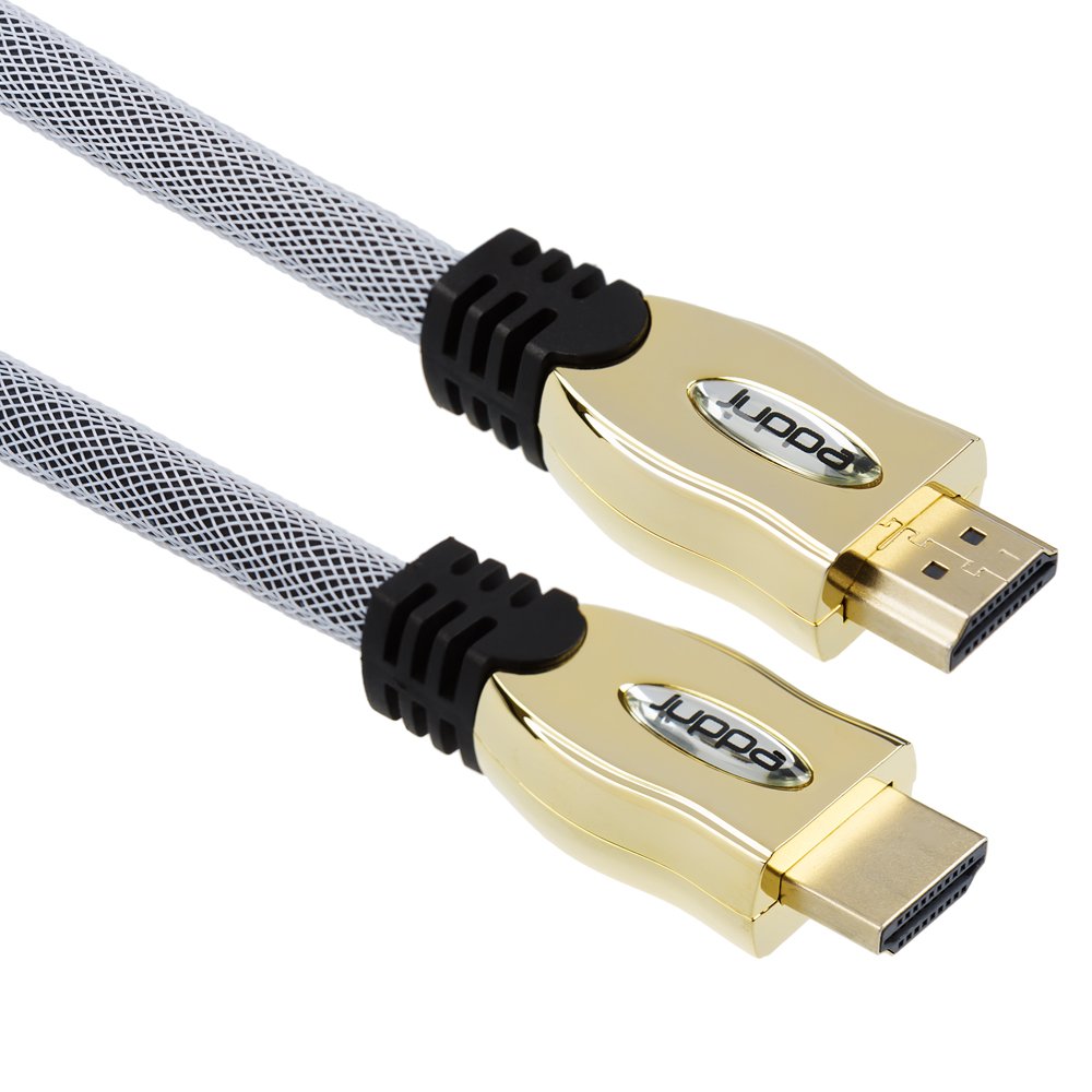 Juppa® PRO-GOLD HDMI 2.0/2.0a Certified High-Speed Cable with Ethernet, (ARC) and CEC, Nylon Braided, 24k Gold Plugs – Deep Colour 4K 2160p @60Hz 18 Gbps 30AWG - 2M