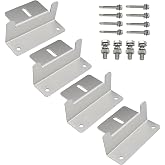 Spartan Power Silver Solar Panel Z Bracket Mount - Lightweight Anodized Aluminum Mounting Brackets for RVs, Trailers, Vans, C
