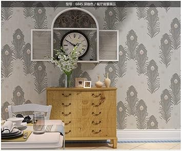 Tapete-Wand-nichtgewebtes Wandgemälde strukturierter Pfauendstück