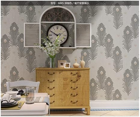 Tapete-Wand-nichtgewebtes Wandgemälde strukturierter Pfauendstück