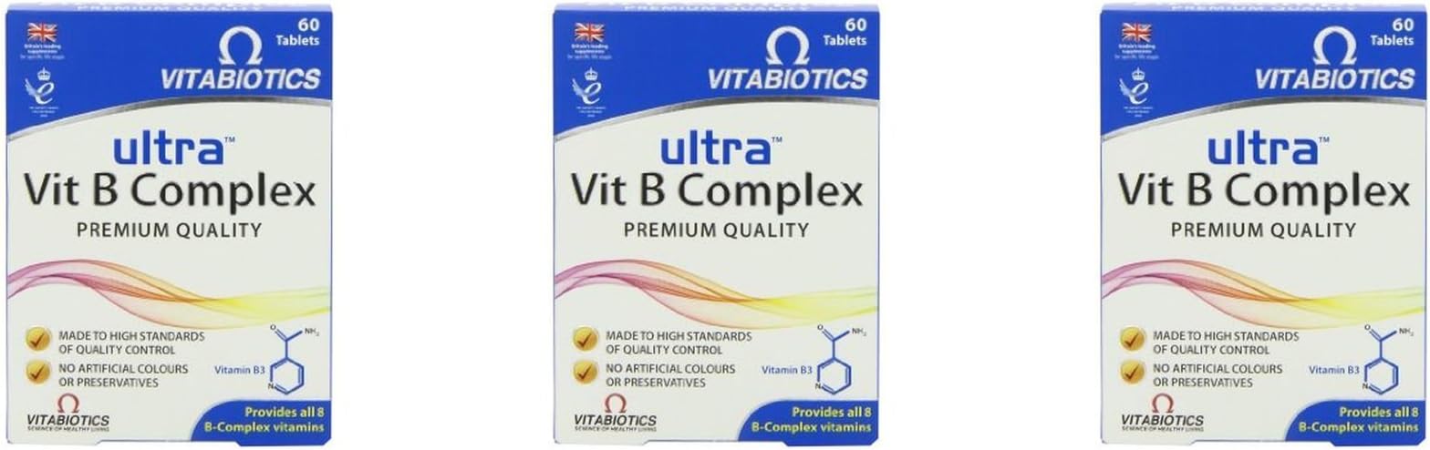 (3 PACK) - Vitabiotics Ultra Vitamin B Tablets | 60s | 3 PACK - SUPER SAVER - SAVE MONEY