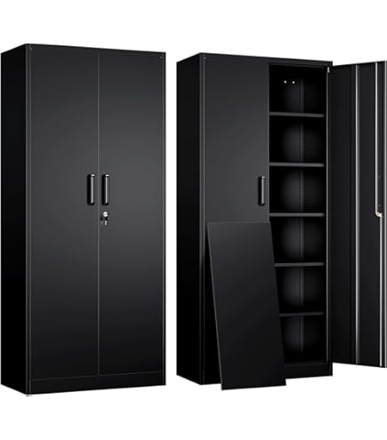 Amazon.com: Guizeeopo Metal Storage Cabinet with Adjustable