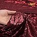 LQIAO Christmas Burgundy Tablecloth Sequin Shimmer Sequin Fabric,120x200cm,More Size Options