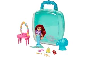Disney Store Official Princess Ariel Mini Doll Playset, The Little Mermaid, 5-Inch Princess Dolls, Girl Toys, Birthday Gifts 4+