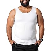YIOIOIO Mens Compression Shirt Sleeveless Slimming Body Shaper Undershirts Tummy Control Workout Tank Top