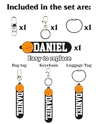 SODWINCO Personalized Sports Keychain – Custom