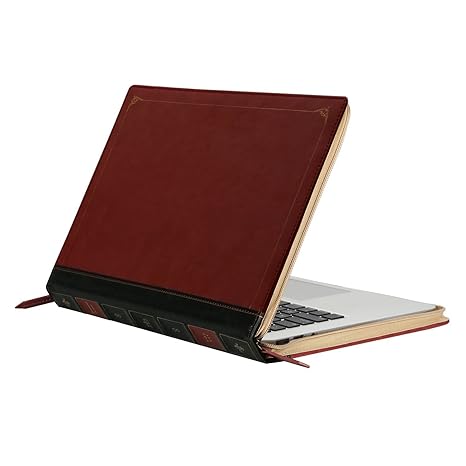MOSISO PU Leder Hülle Kompatibel MacBook Air 13 Zoll, Hochwertige PU Leder Reißverschluss Book Case Vintage Classic Hülle Tas