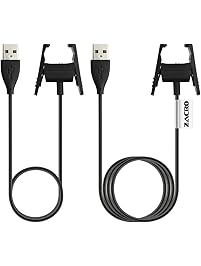 Zacro Fitbit Charge 2 Charger 2Pcs Replacement USB Charger Charging Cable for Fitbit Charge 2 with Cable Cradle Dock Adapter for Fitbit Charge 2 Smart Watch(3.3 feet +1.6 feet)