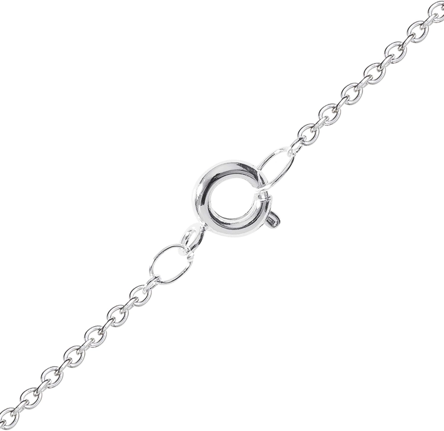 Disney Minnie Mouse Crystal Birthstone Silver Plated Pendant Necklace, June Light Peach: Clothing