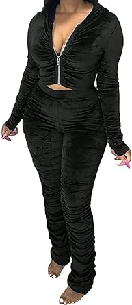 crop top hoodie and sweatpants