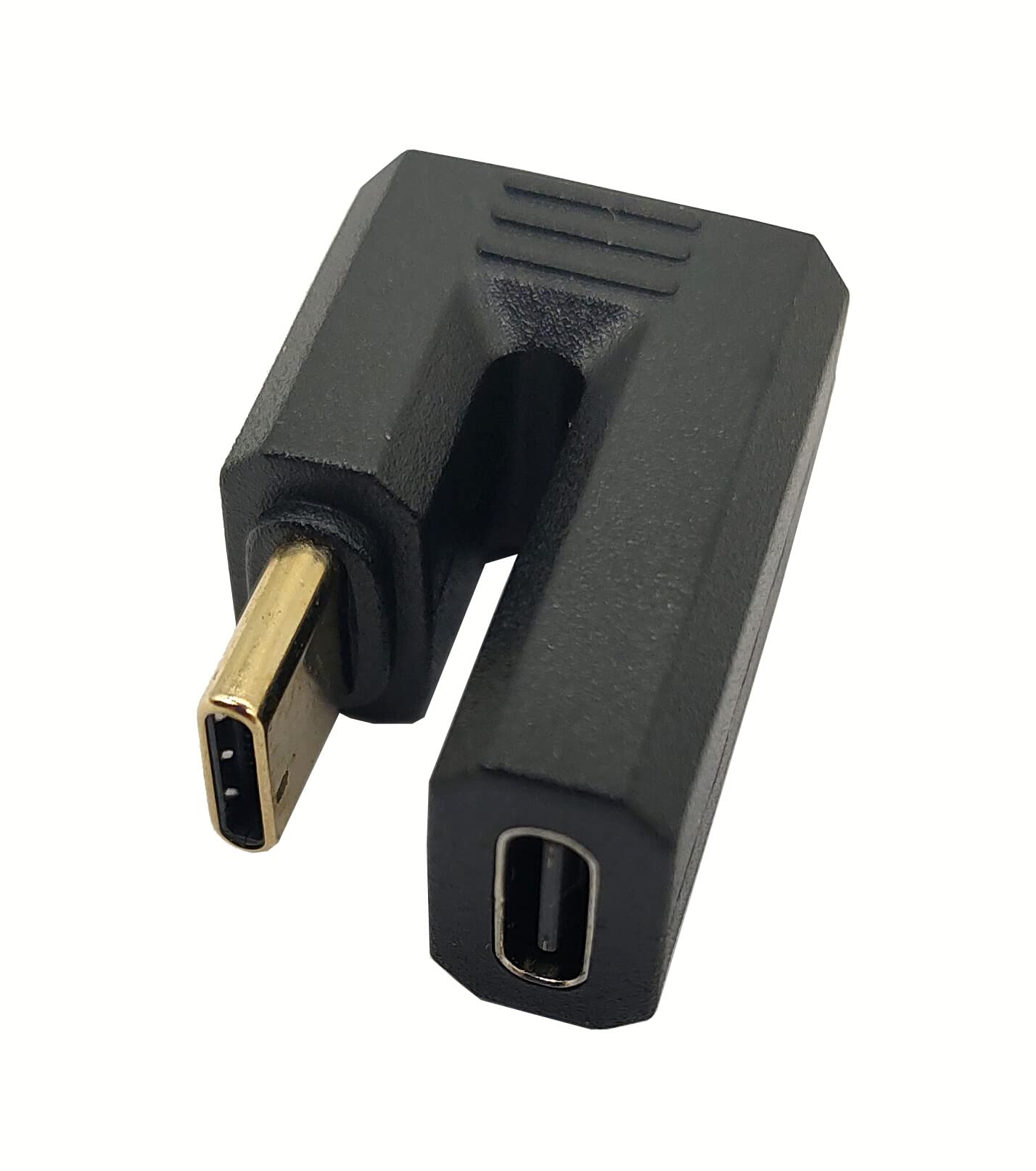 Haokiang USB C U Shape Adapter, 180 Degree Angled USB 3.1 Type C (USB-C) Male to Female U Shape Adapter 4K60hz Resolution 10Gbps for Laptop, Tablet & Mobile Phone