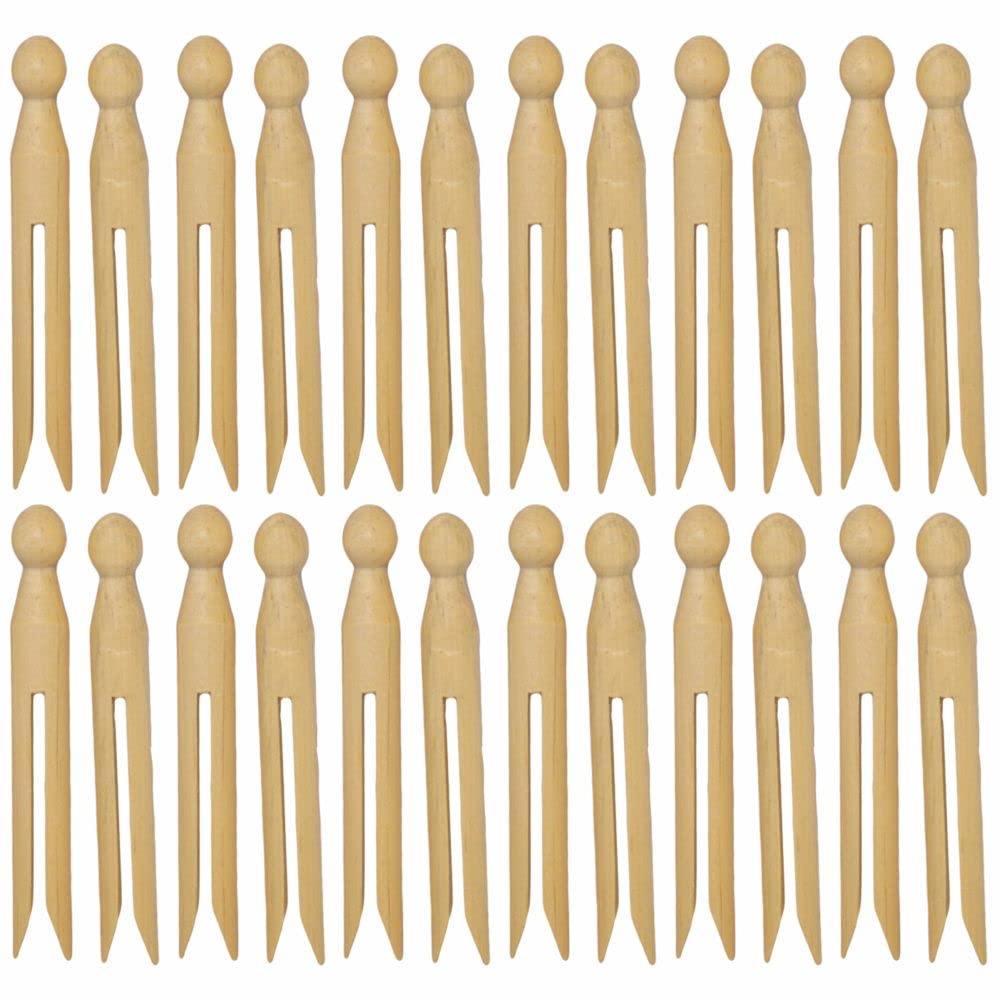 SupaHome Wooden Dolly Pegs Pack of 24