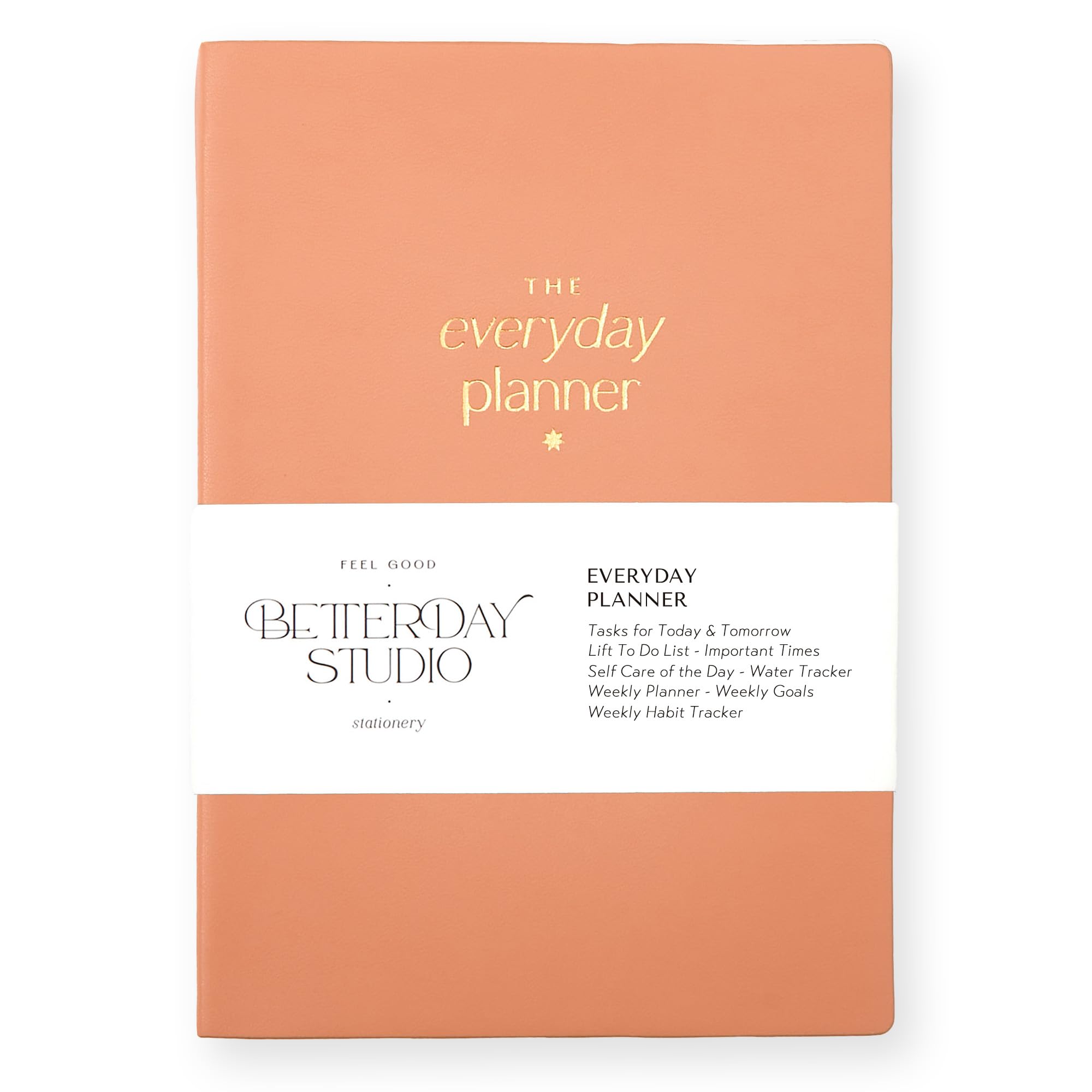 The Everyday Planner - A5 Notebook With Daily & Weekly Task Tracker, To Do List for Work, Productivity, Travel, Goals, Gratitude & Self Care Sections - Antique Pink