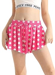 Butterfly Shorts Girls Cute Pink Polka Dots with