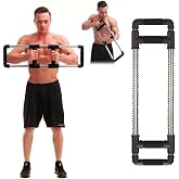 GoFitness Push Down Bar - Chest Workout Equipment for Home Gym | Upper Body Trainer for Chest, Arm, Shoulder, Back and Abs, Home Fitness Arm Exerciser