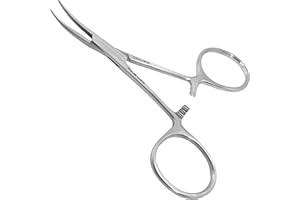 XTRM CRAFT Mosquito Hemostat Locking Forceps 3.5 Inches, Curved Stainless Steel - Multipurpose Ideal Hemostats for Nurses, Fishing Forceps, Crafts and Hobby