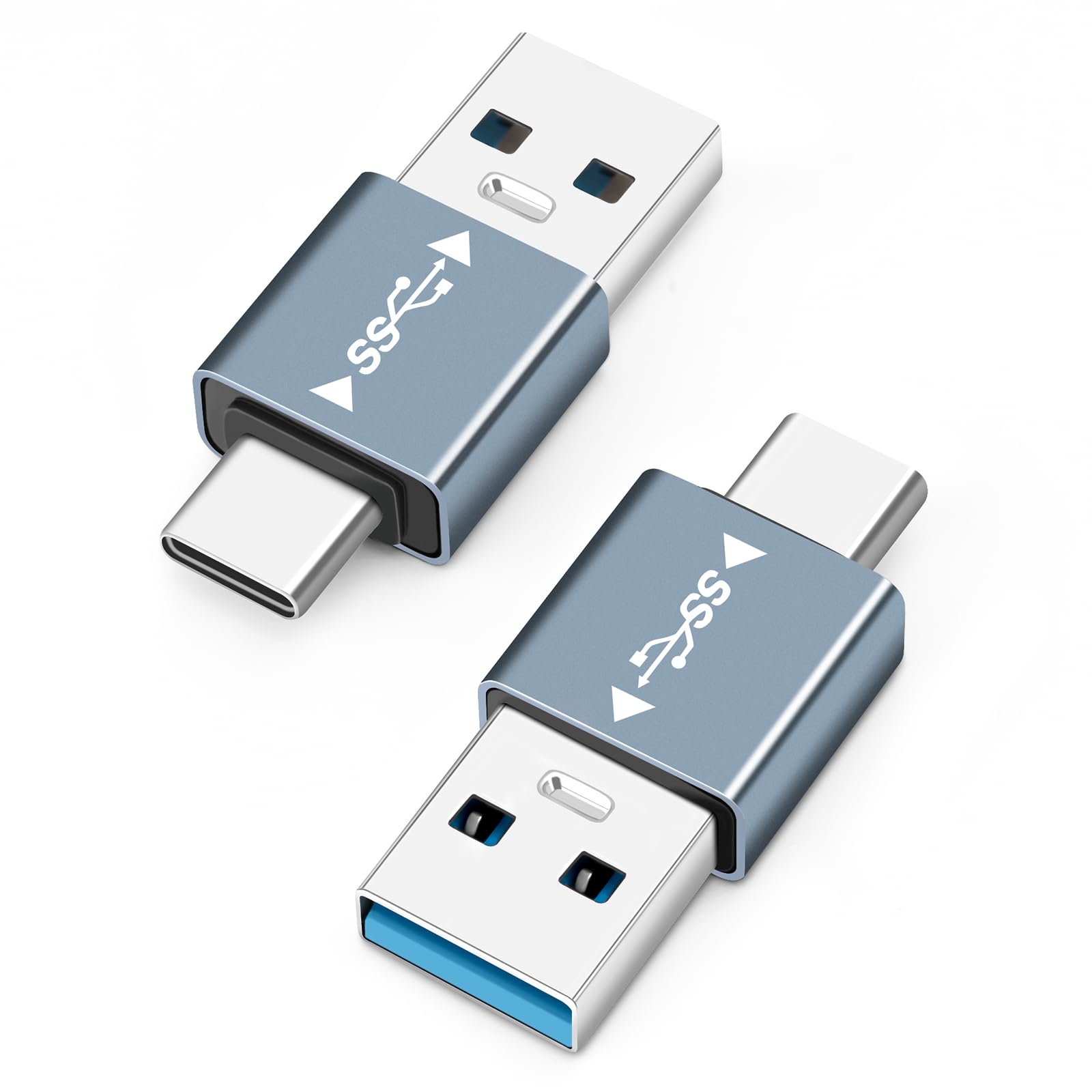 Photo 1 of Seminer USB 3.1 Male to USB C Male Adapter (2 Pack), USB A to USB C Connector, 10G Data Transfer for Smartphone,Tablet, Laptop, Power Bank