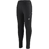 SANTINY Girls Horse Riding Pants with Zipper Pockets Kids Stretchy Equestrian Breeches Knee-Patch Youth Schooling Tights