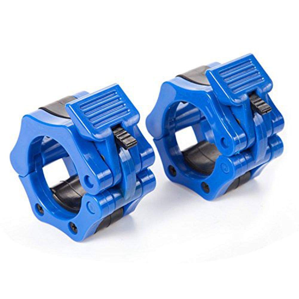 HemeraPhit 2inches Barbell Clips Weight Lifting Barbell Collars, 1Pair (Blue)
