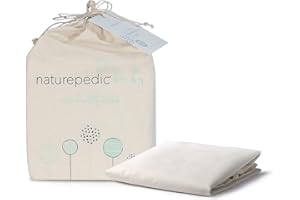 Naturepedic Organic Contoured Changing Pad Cover - Easy to Clean, Lightweight & Portable - Comfort 2-Sided and 4-Sided Baby Diaper Changing Pad Cover - 16" x 31"