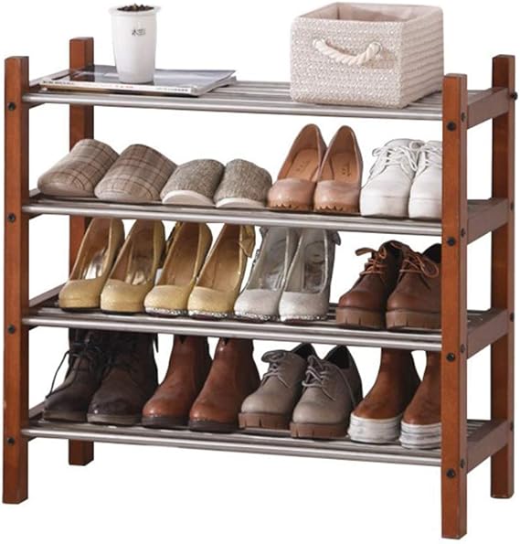 Estante de Zapatos de Madera Ahorro de Espacio fácil Montaje Zapato