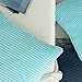 MIULEE Decorative Throw Pillow Covers Pack of 2 Corduroy Soft Soild Pillow Cases Square Pillowcases for Cushion Couch Sofa Bedroom Living Room 18 x 18 Inch, Light Blue