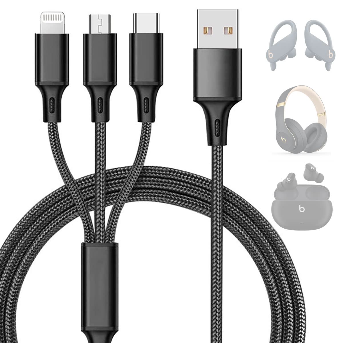 Photo 1 of Abysssea for Beats All Series Charger Cable, Charging Cord for iPhone 14 14pro, Power beats Pro, Beats Studio Buds Earbuds, Beats Fit Pro, Beats Flex, Beats Solo3 Headphones, Studio3, Pill+ Speakers