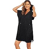 Pinup Fashion Terry Cloth Cover Up - Women 2025 Swimsuit Coverup Oversized Hooded Towel Dress with Pockets