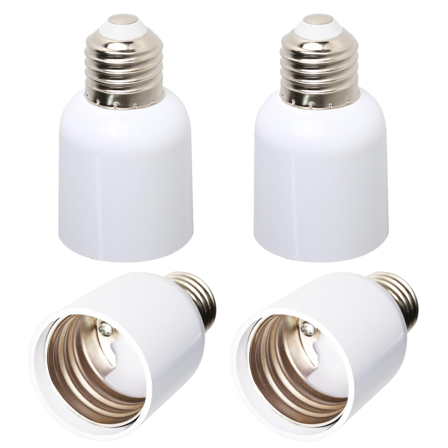 Photo 1 of Seentech E26 to E39 Base Adapter, Medium E26 to Mogul E39 Light Bulb Socket Converter, Heat Resistant Up to 165?, Supports Maximum 300W, Durable Porcelain Construction