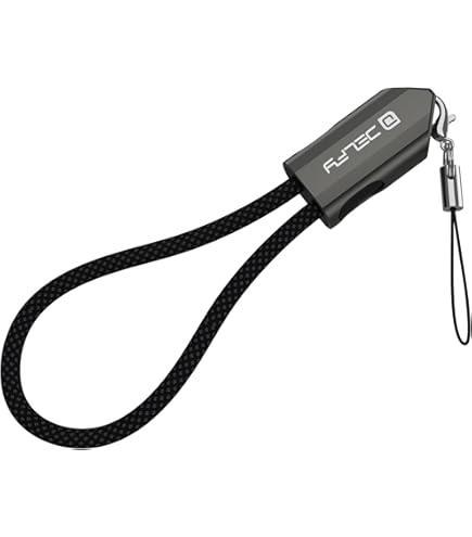 YACSEJAO Mini-USB-C-Kabel 20cm/60W – Schlüsselanhänger Mit Karabiner, Nylon Geflochten, PD-Schnellladung & Datenübertragung