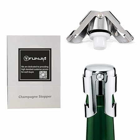 funjia acero inoxidable champán/vino tapón para botella de ...