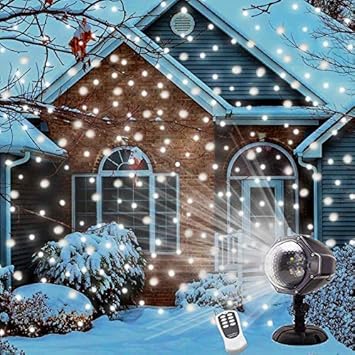 Amazon Com Kanai Led Snowfall Projector Lights Light Rotating