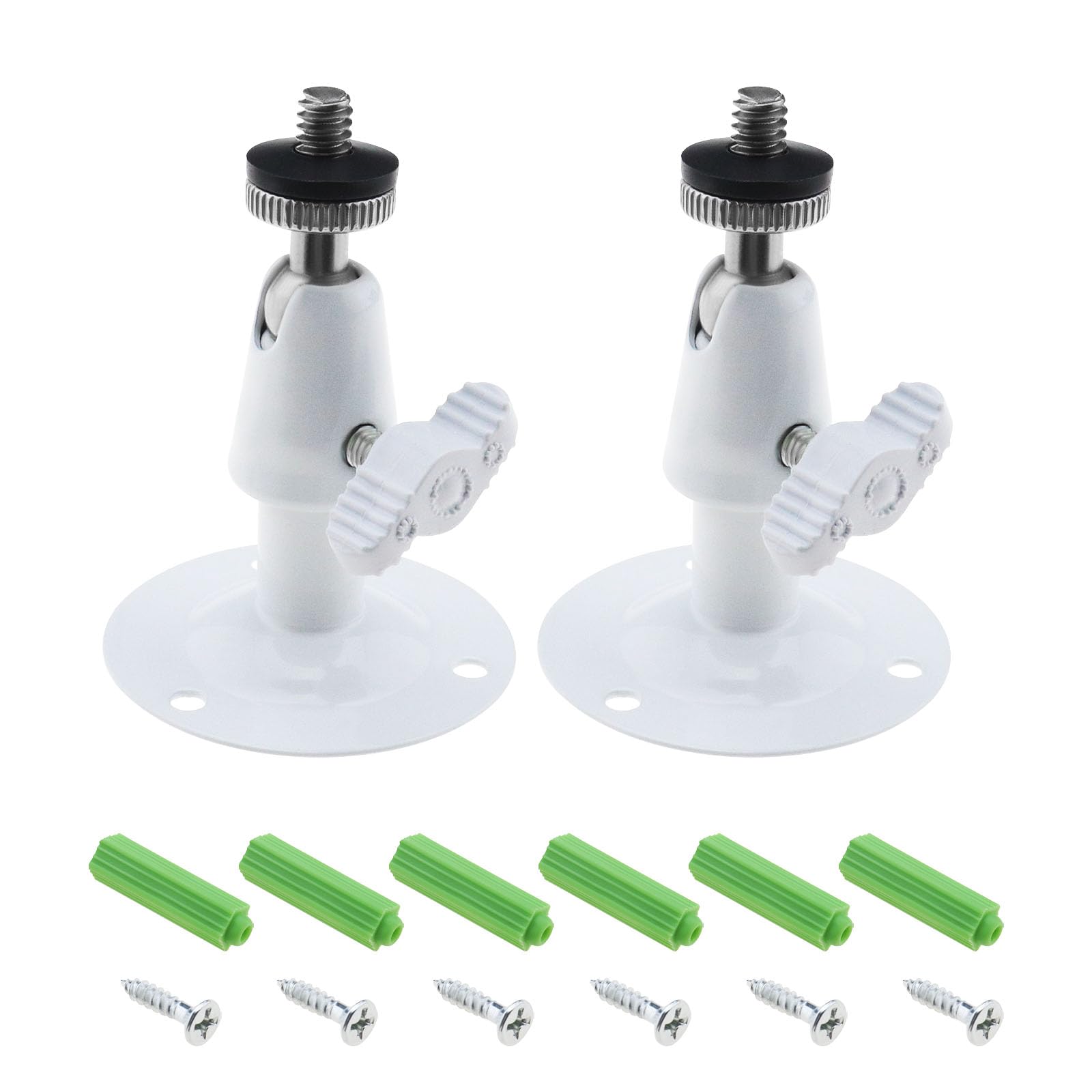 YINETTECH 2Pcs Camera Bracket Adjustable Wall Mount Brackets Adjustable Mounting Holder with Screws Accessories for Security Camera 67x47mm