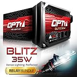 Blitz 35w HID Kit - All Bulb Sizes and Colors - Relay Capacitor Bundle - 2 Yr Warranty - H11 (H8, H9) (5000K Bright White Xenon Light)