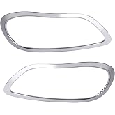 ALMULOO Pair Headlight Bezels Door Compatible with 02-18 Freightliner M2 | Compatible with 2002-2018 Freightliner 100 106 112 Semi Trucks Silvery Plastic(ABS) Replacement for A1714930-000 A1714930-001