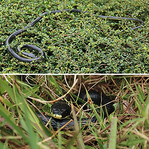 DE Realistic Rubber Black Mamba Snake Toy Garden Props 52 Inch Long,Gags & Practical Joke Toys Halloween