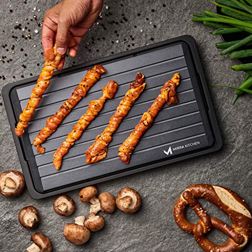 Extra Thick Fast Defrosting Tray Dishwasher Safe Large Thawing Plate