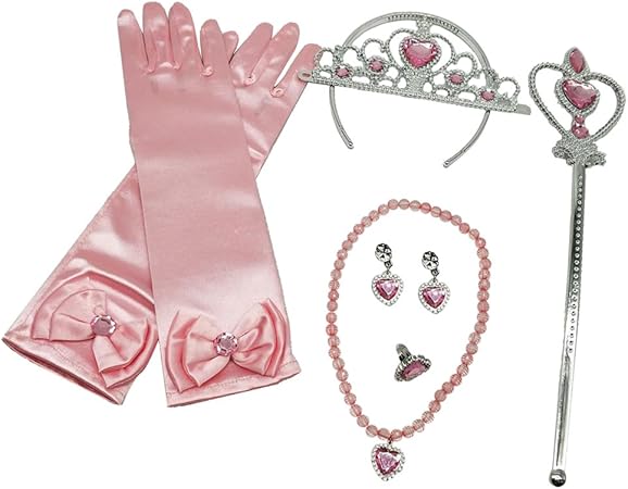 Amazon 手袋 笏 ティアラ イヤリング 指輪 ネックレス プリンセス 可愛い ドレス ピンク リング 指輪 おもちゃ