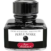 J. Herbin Fountain Pen Ink - 30 ml Bottled - Perle Noire, 1.01 Fl Oz (Pack of 1)