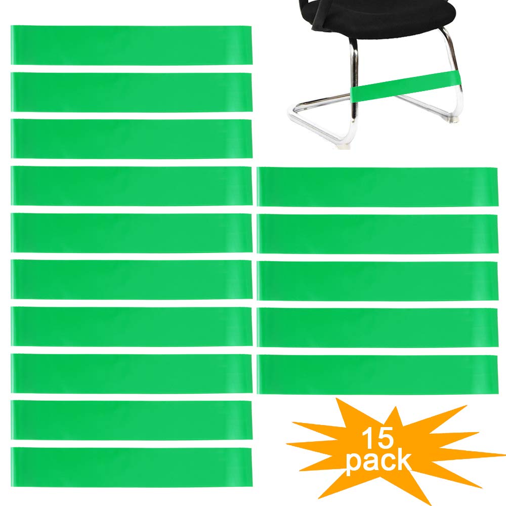 JOINVALUE 15 PACK Stimming Chair Bands Stretch Foot Band, for Class Room,natural Latex Stretch Foot Bands Sensory Toys, ADHD Resources