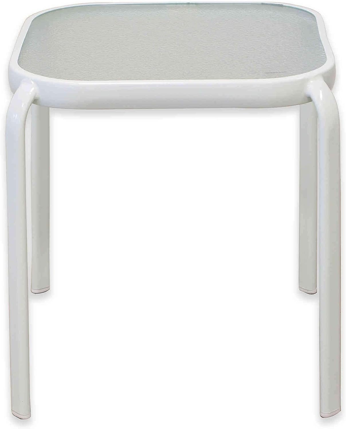 Never Rust Aluminum Outdoor End Table in White Kitchen