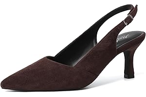 Mostrin Kitten Heels for Women Slingback Pointed Closed Toe Heels Women's Pumps Shoes for Wedding, Party, Commuting