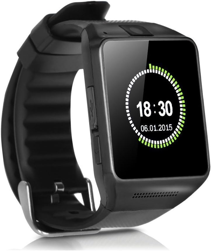 Sunflower GV08 Bluetooth Smartwatch With Camera Support SIM Card Micro SD TF for Android Wearable Device (black)
